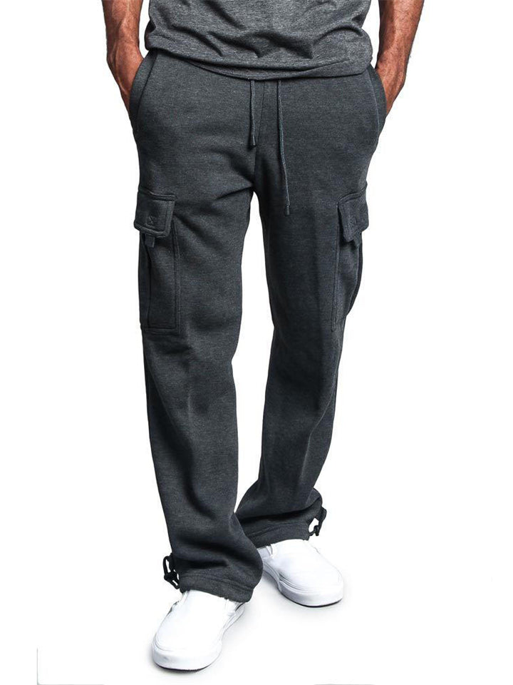 Casual Drawstring Elastic Waist Male Baggy Sports Pants