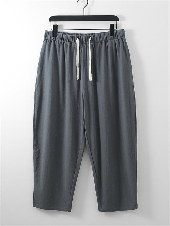 Men's Summer Comfy Cropped Linen Pants