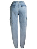 Spring Autumn Extra Loose Pocket Harem Pants Denim Jeans for Women