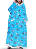 Unisex Super Warm Fleece Pullover Hoodie Blanket Sweatshirt With Large Front Pockets