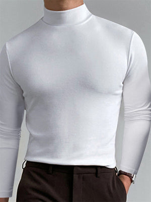 Men's Casual High Collar Elastic Comfort Base Shirts