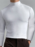 Men's Casual High Collar Elastic Comfort Base Shirts