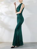 Elegant Mermaid Beaded Evening Gown for Dinner