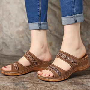 Women's Fashion Soft Slip On Wedge Sandals