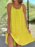 Summer U Neck Flowy Floral Print Dress for Women