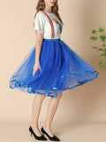 Fashion Christmas Thin Multi-layer Rainbow Puffy Skirt