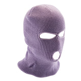 Unisex 3-Hole Design Full Face Covered Windproof Warm Knitted Biking Ski Mask