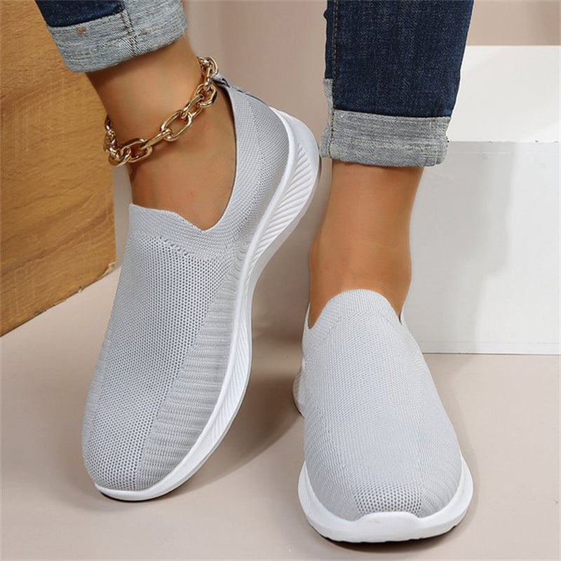 Women's Running Fitness Mesh Flat Slip On Loafers