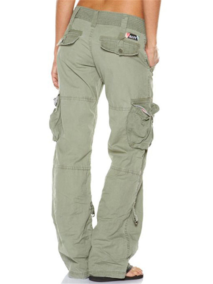 Women's Cool Multiple Pockets Wide Leg Cargo Pants