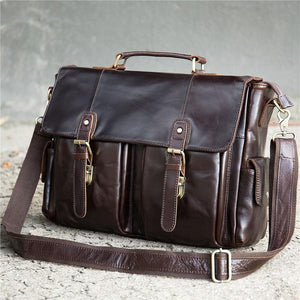 Mens Vintage Fashion Large Capacity Business Handbags Crossbody Bags