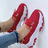 Female Thick Sole Low Top Relaxed Sneakers