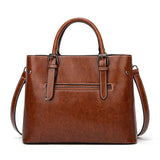 New Retro Style Fashion Simple PU Leather Soft Handbags