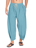 Men's Casual Lightweight Cropped Cotton Linen Pants