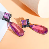 Elegant Vintage Crystal Big Drops Zircon Female Earrings
