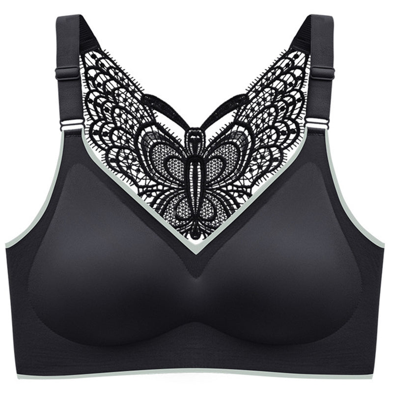 New Large Size Seamless Women's Bra With Beauty Back Butterfly Design