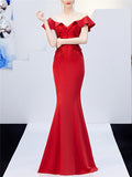 Elegant Off Shoulder Applique Sweetheart Neckline Dress for Formal Party