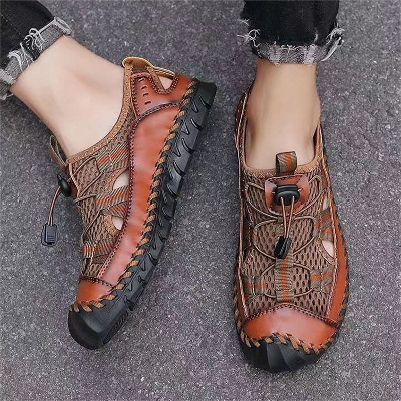 Men's Elastic Band Outdoor Closed Toe Sandals