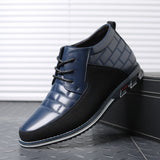 Casual Round-Toe Lace-Up Breathable PU Leather Loafers For Men