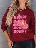 Women's Lovely Cartoon Printed Loose Round Neck Pullover Sweatshirt