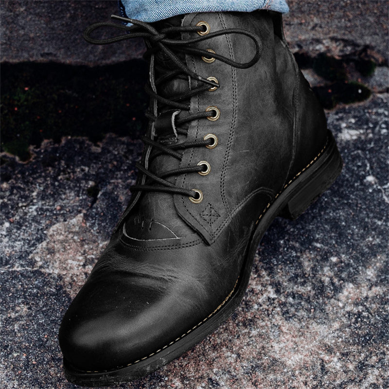 Men's Fashion Front Lace-Up Fastening Martin Boots
