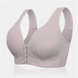 Women's Ribbed Wireless Front Closure T-Shirt Bras - Nude