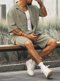 Men's Summer Vacation Short Sleeved Shirt Sets