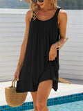 Sexy Ladies U Neck Sleeveless Flowy Pool Party Dress