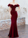 Elegant Off Shoulder Applique Sweetheart Neckline Dress for Formal Party