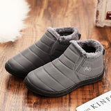 Warm Fur Lined Waterproof Ankle Snow Boots For Winter