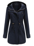 Daily Hooded Lightweight Long Sleeve Windproof Women Coats