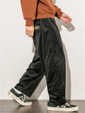 Men's Comfort Straight Leg Elastic Waist Corduroy Pants