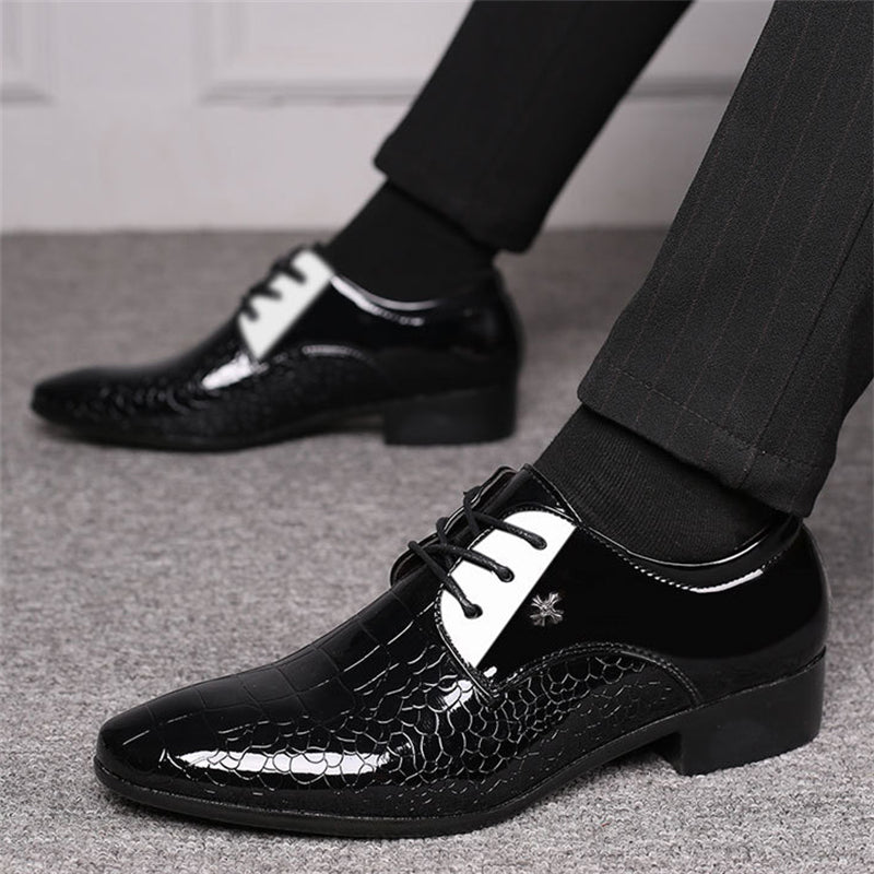 Men's Formal Crocodile Printed Non Slip Cozy Dress Shoes for Prom