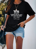 Girl's Summer Short Sleeve Round Neck Letter Print Loose T-Shirts