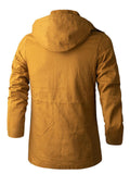 Men's Plus-sized Zipper Hoody Trench Coat