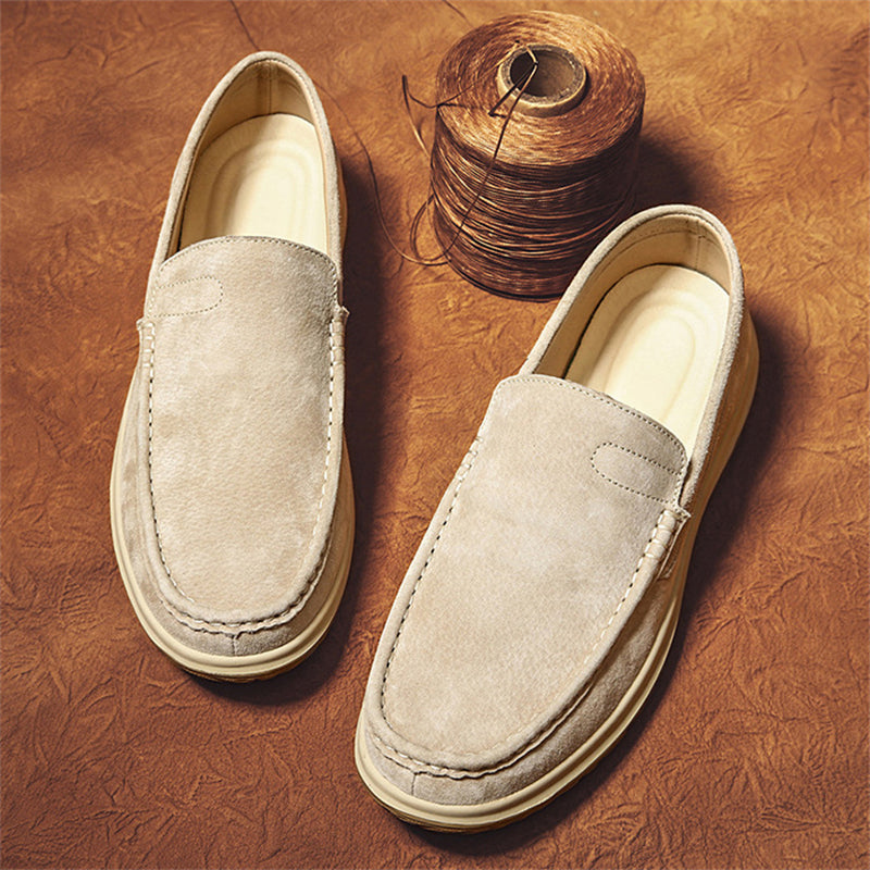 Fashion Cozy Velour Leather Slip On Shoes for Men