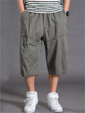 Mens Loose Stitching Pure Color Sweatpants