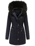 Women's Fleece Hooded Extra Warm Thicken Parka Coats