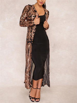 Vintage Style Sequined Gatsby Robe Dress