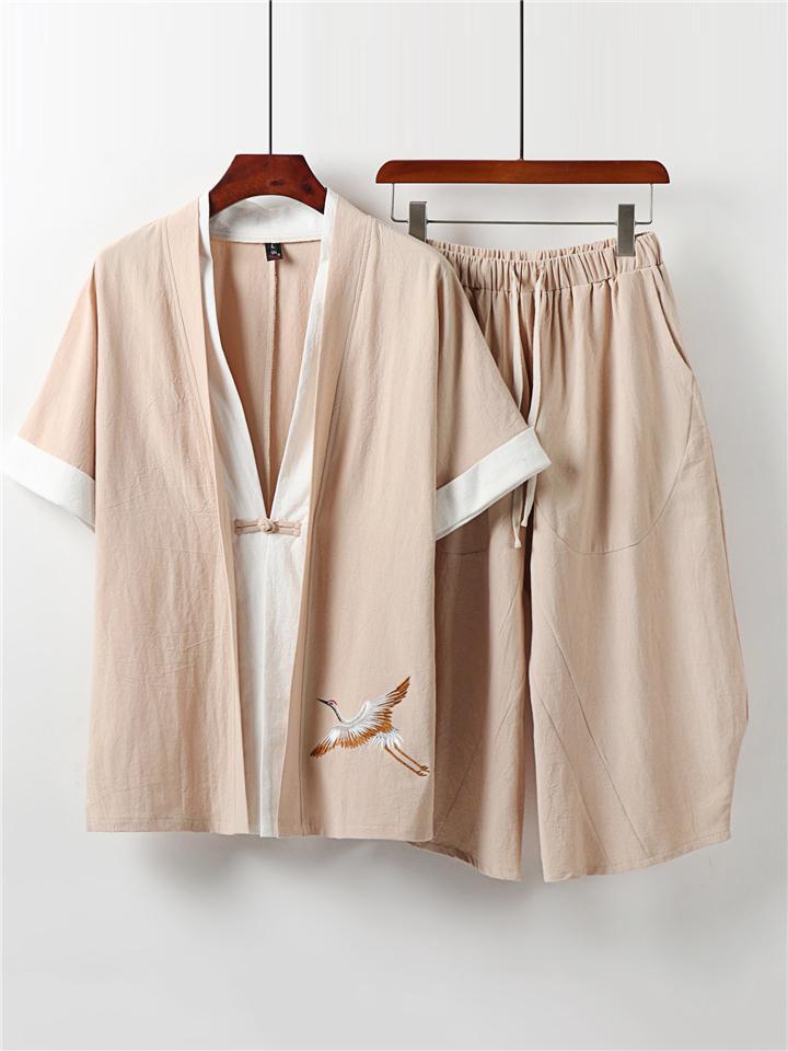 Men's Personality Cotton & Linen Sets