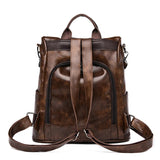 Large Capacity PU Leather Retractable Backpacks