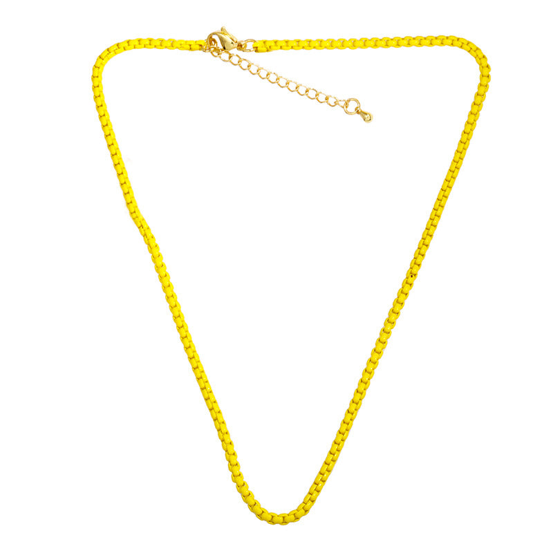 Boho Candy Color Clavicle Chain Necklace