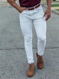 Casual Slim Solid Color Straight Leg Pants