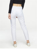 Punk Style Fashion Ripped Loose Women White Denim Jeans