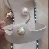 Women's Cute Open Toe Ankle Bracelet Detailing Flat Sandals