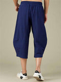 Men's Comfy Loose Cropped Linen Pants