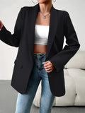 Temperament Open Front Office Blazer Coat for Lady