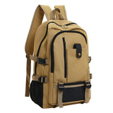 Unisex Multi-Pocket Spacious Interior Canvas Traveling Top-Handled Backpack