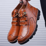 Winter Stylish Leisure Cowhide Lace Up Comfy Shoes For Men