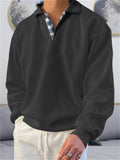 Men's British Style Sport Shirt Long Sleeve Lapel Tops