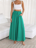 Ladies Trendy Casual Multi-colored Long Wide Leg Pants